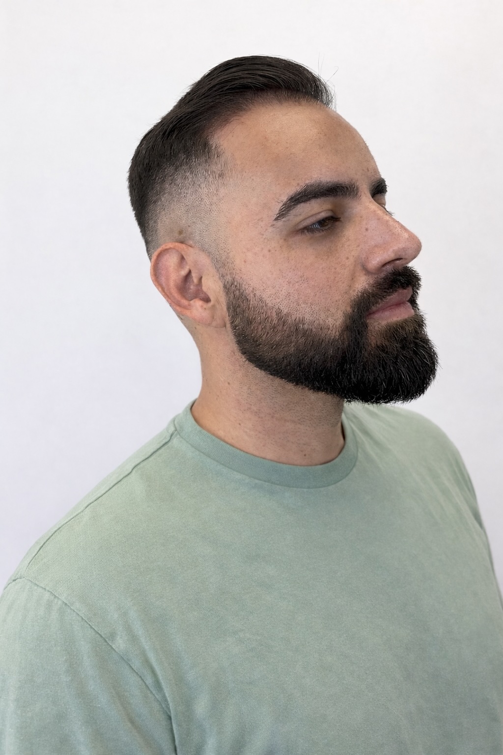 Skin face and beard work by Trevor at Modern Rebel Barbershop in Los Angeles